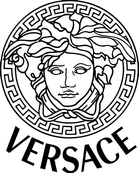 versace emblema|versace logo black and white.